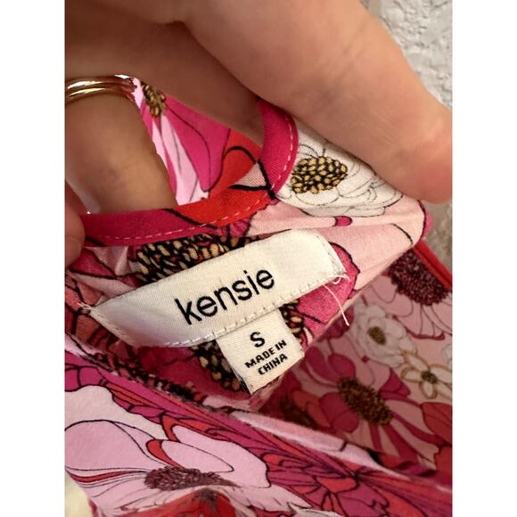 Kensie Pink Red Floral Slip Dress – Size Small – Y2K Indie Sleek Style - Picture 3 of 3